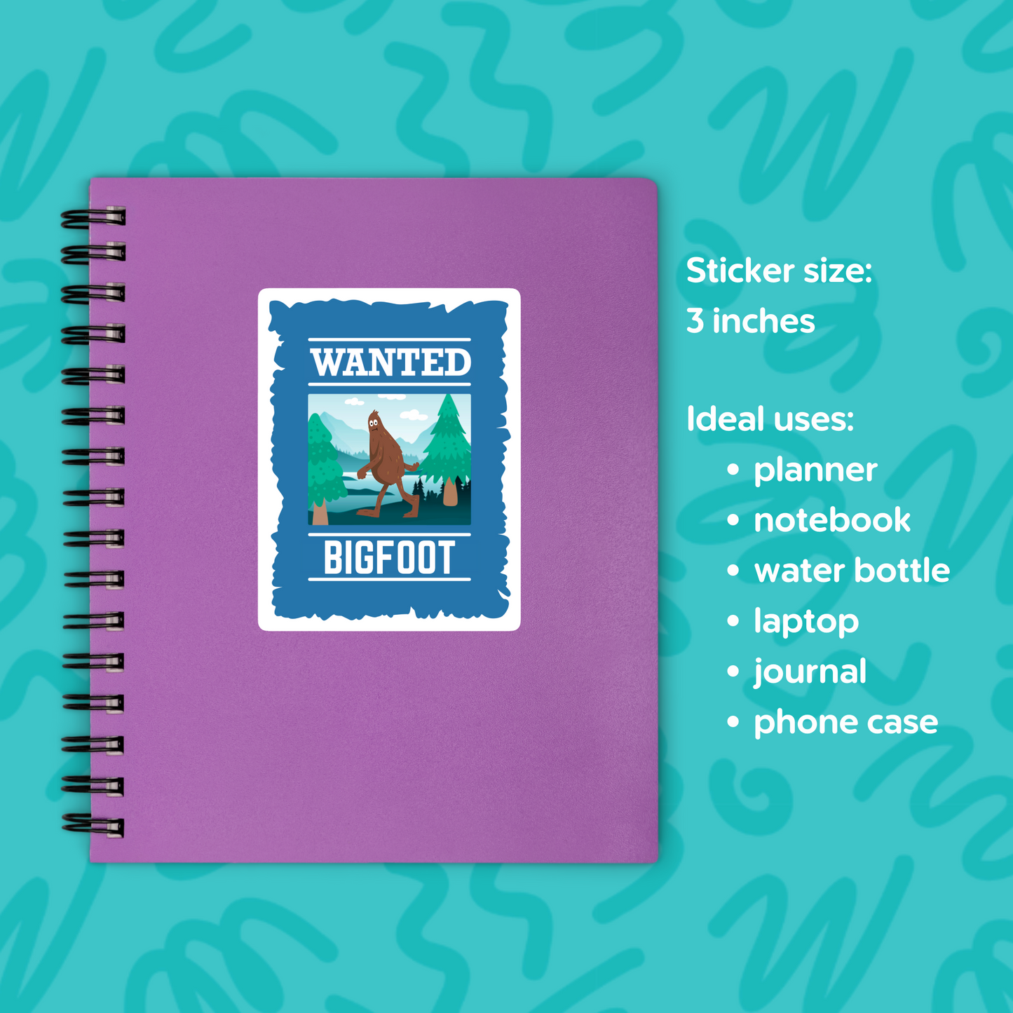 Bigfoot Wanted Poster Sticker Sasquatch