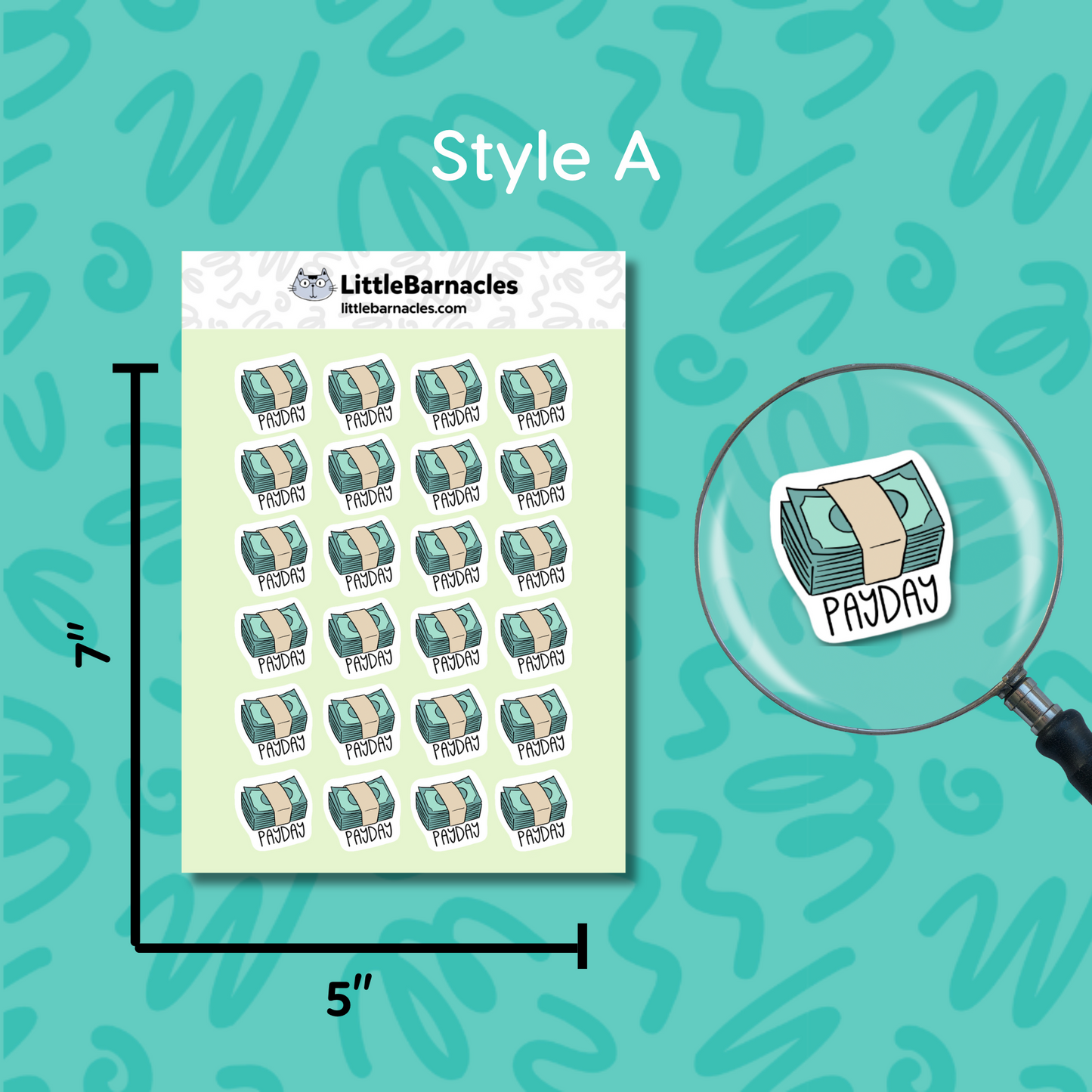 Payday Planner Sticker Paycheck Reminder Label Calendar