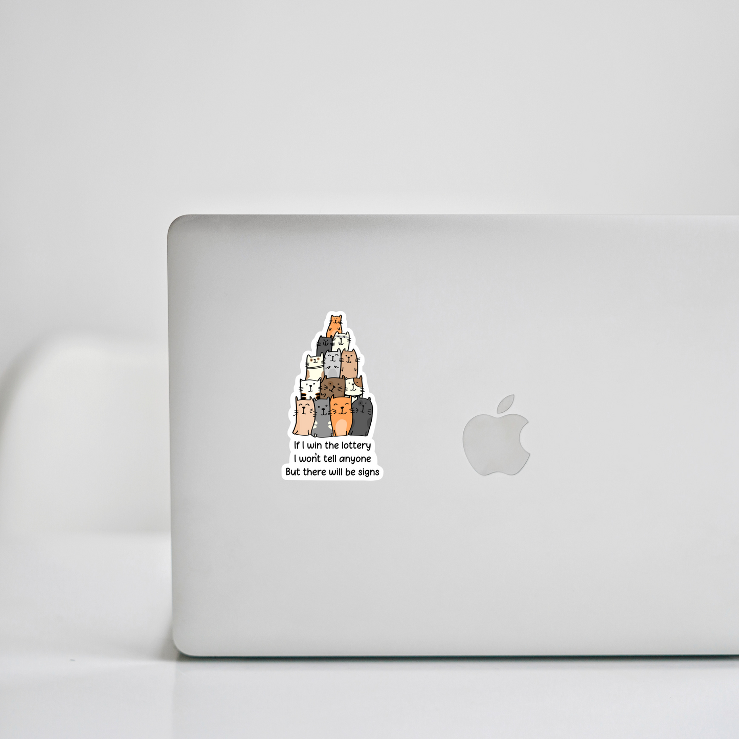 Lottery Cat Sticker Funny Cat Sticker Funny Lotter Meme Cat Lover Waterproof Vinyl Laptop Water Bottle