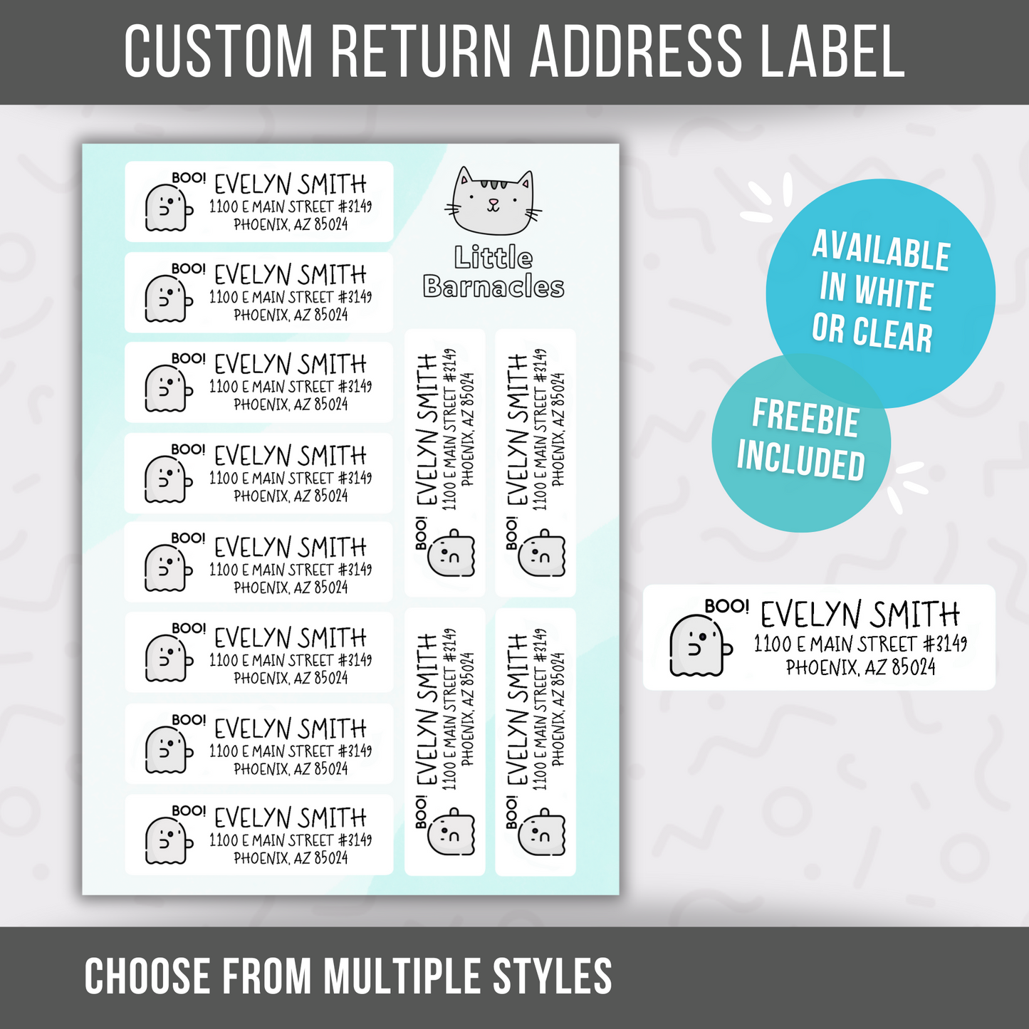 Custom Halloween Address Labels, Return Address Labels, Personalized Mailing Labels, Return Address Stickers, Customizable Address Labels