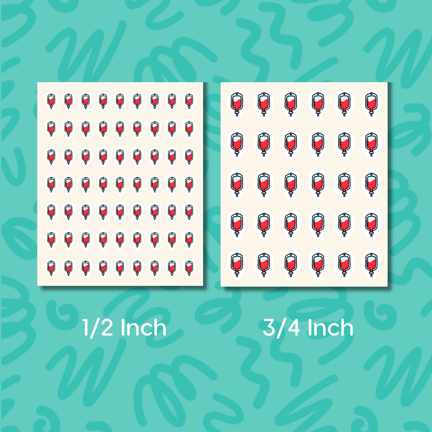 Blood Donation Planner Sticker Donate Blood Reminder Infusion Sticker Health Sticker Medical Sticker for Planner or Calendar