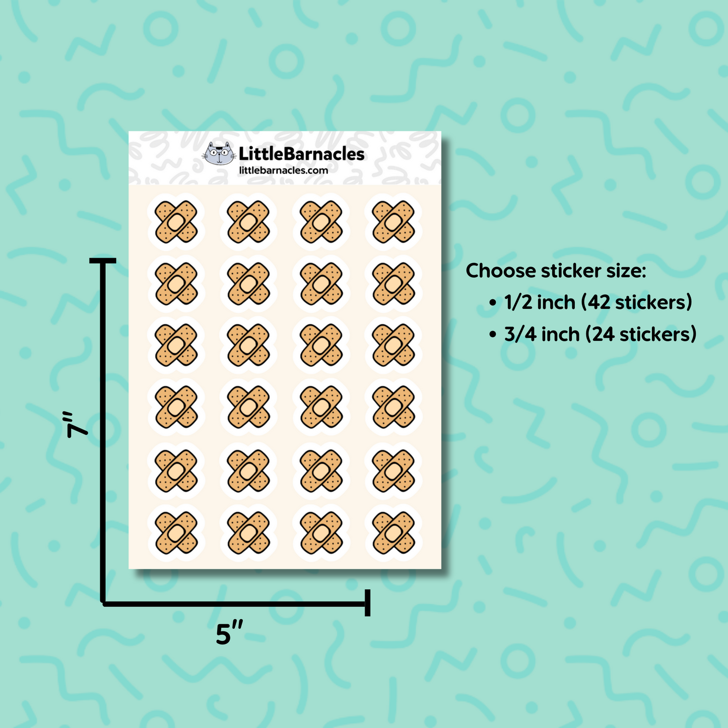 Bandaid Planner Sticker Mini Sticker Sick Day Reminder Medical Health Label Doctor Appointment Physical Exam Reminder Calendar Sticker