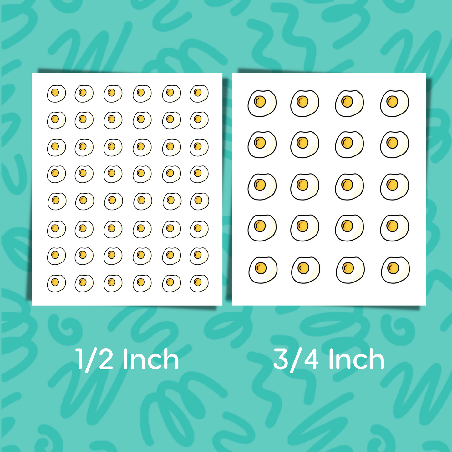 Egg Planner Sticker Mini Sticker Food Sticker Brunch Date Sticker Breakfast Reminder Calendar Sticker