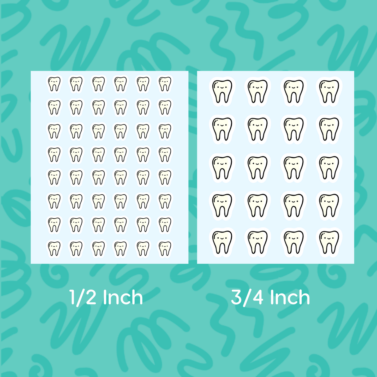 Tooth Planner Sticker Dental Health Dentist Appointment Reminder Label Dentist Sticker Floss Reminder for Calendar