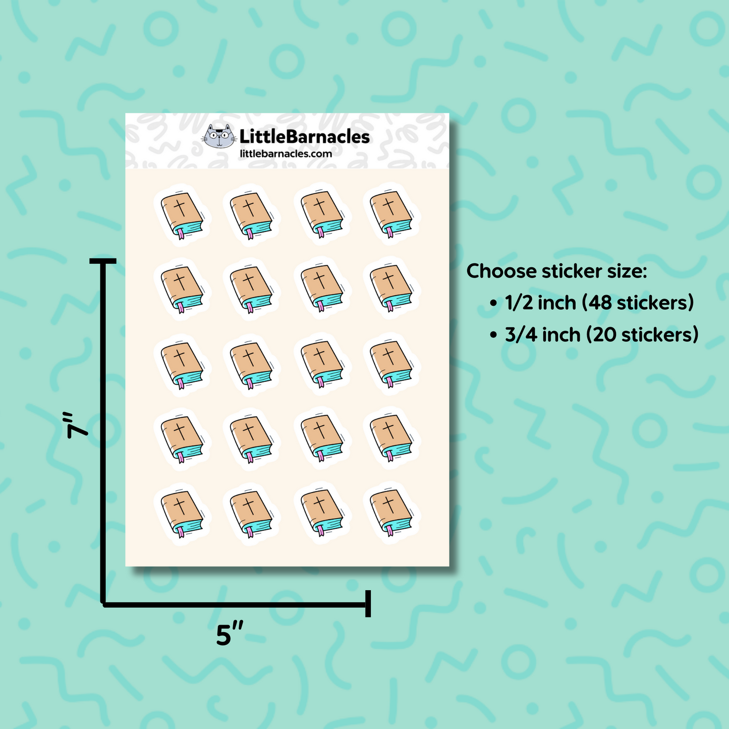 Bible Planner Sticker Christian Sticker Faith Bible Study Reminder For Christians Bible Reminder Jesus Sticker for Calendar Mini Sticker