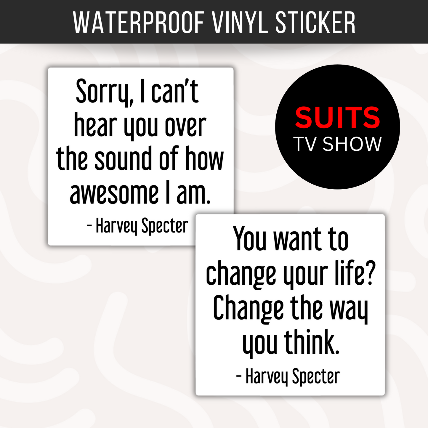 Harvey Specter Quote Sticker Suits TV Show Attorney Law - Variety 1