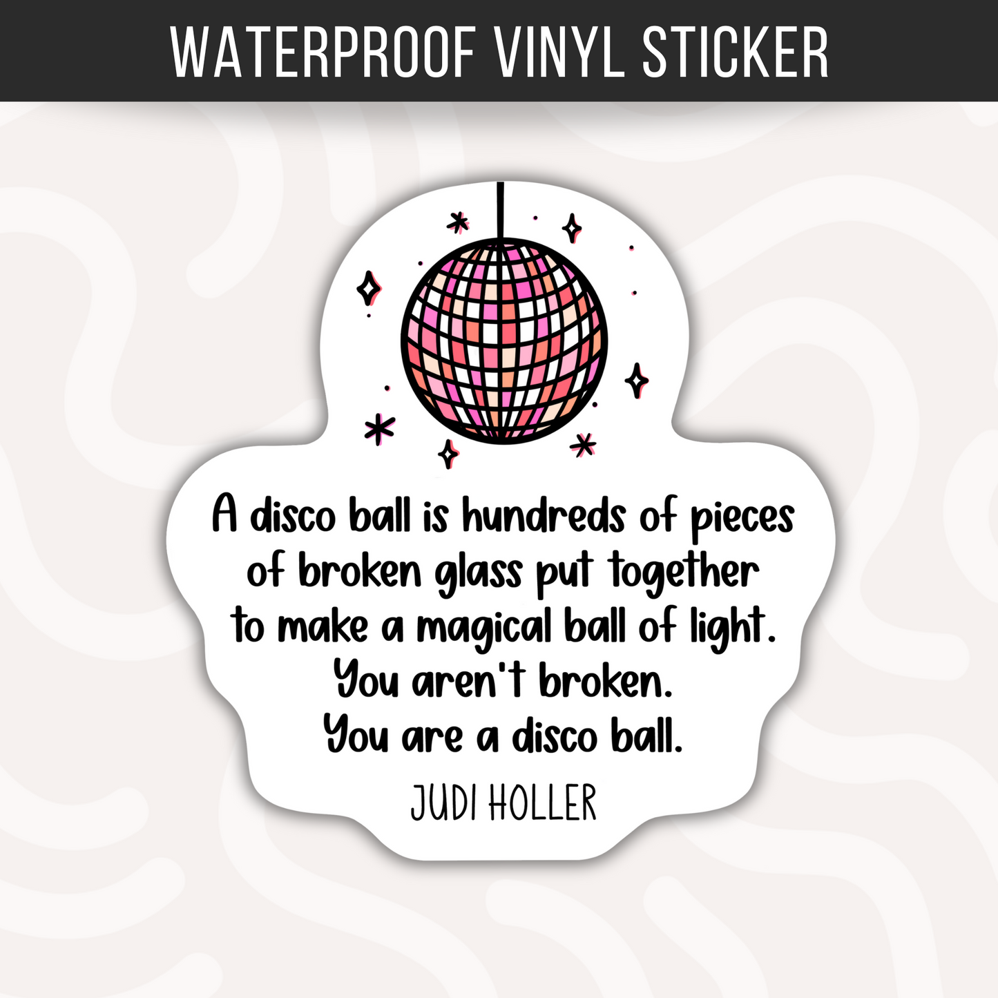Disco Ball Sticker Mental Health