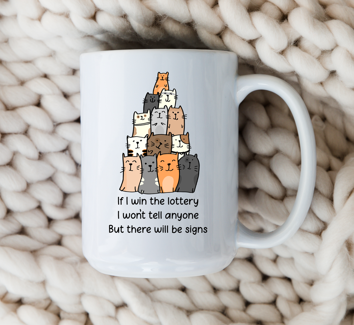 Lottery Cats Mug Funny Cat Coffee Cup Lottery Meme Cat Lovers Mug Cat Mom Gift