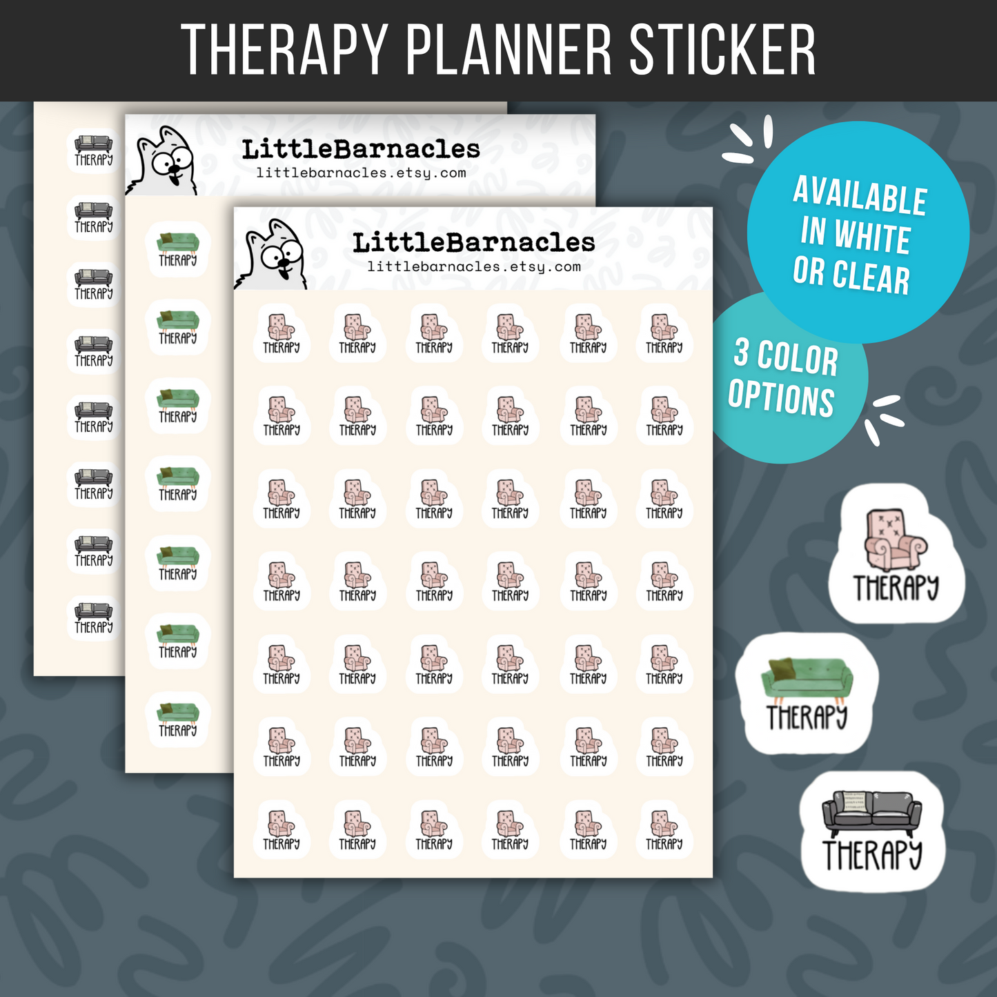 Therapy Reminder Planner Sticker Mental Health Appointment Reminder Therapist Calendar