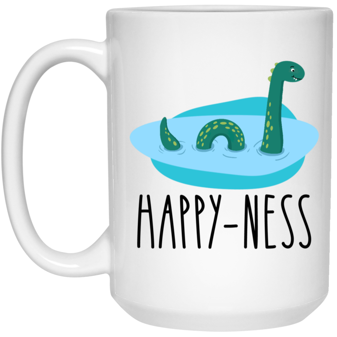 Happy Ness Mug Loch Ness Monster Coffee Cup Cryptid Nessie