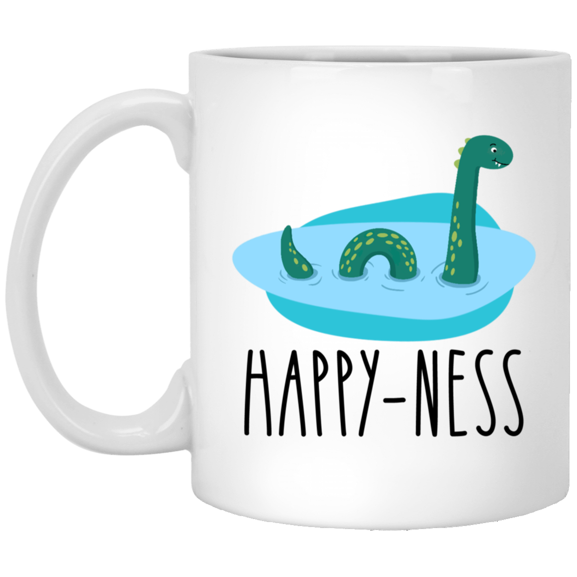Happy Ness Mug Loch Ness Monster Coffee Cup Cryptid Nessie