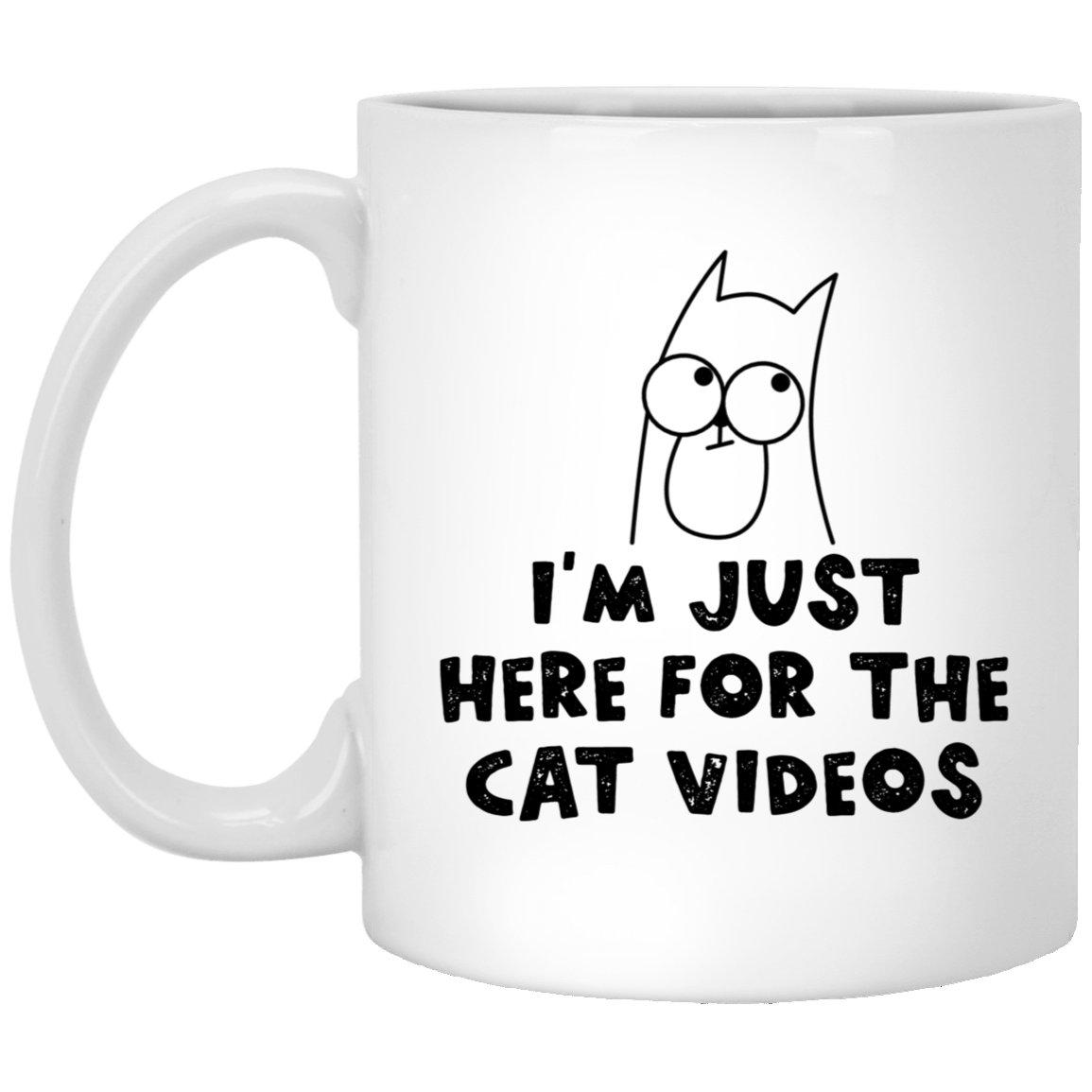 Here For The Cat Videos Mug Funny Cat Coffee Cup