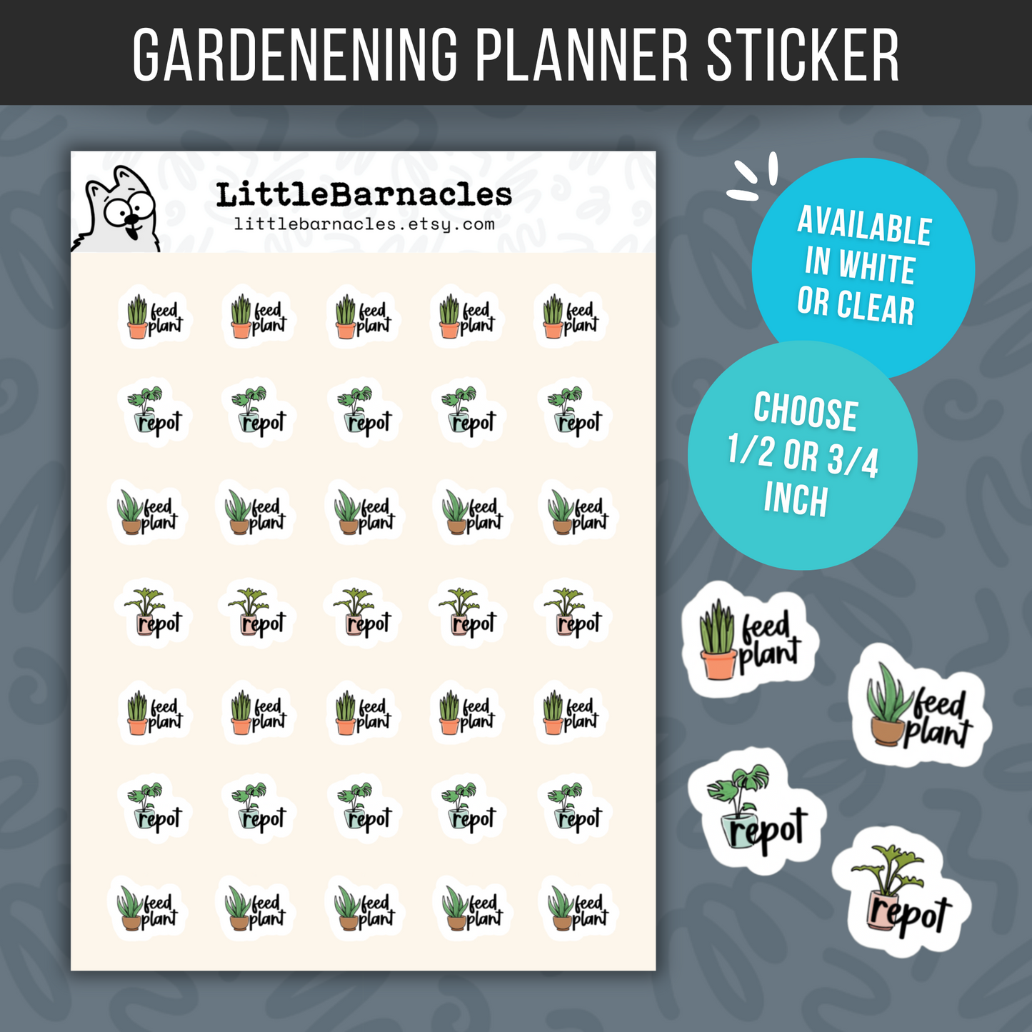 Houseplant Planner Stickers Gardener Planting Stickers Plant Reminder Garden Planner Reminder Label Calendar Mini Stickers