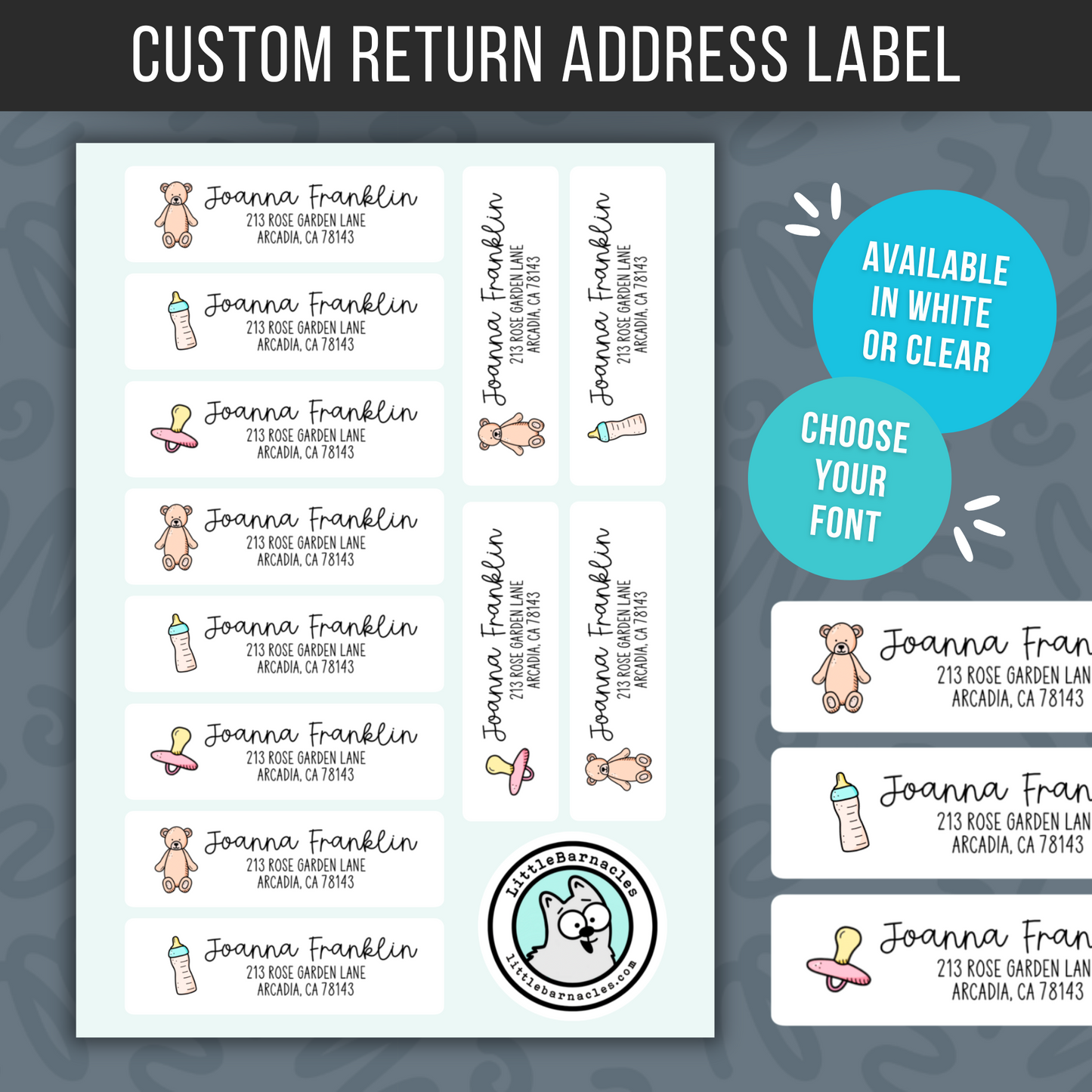 Custom Address Labels Return Address Label Personalized Mailing Label Customizable Address Label Baby Shower Baby Boy Baby Girl Baby Nursery