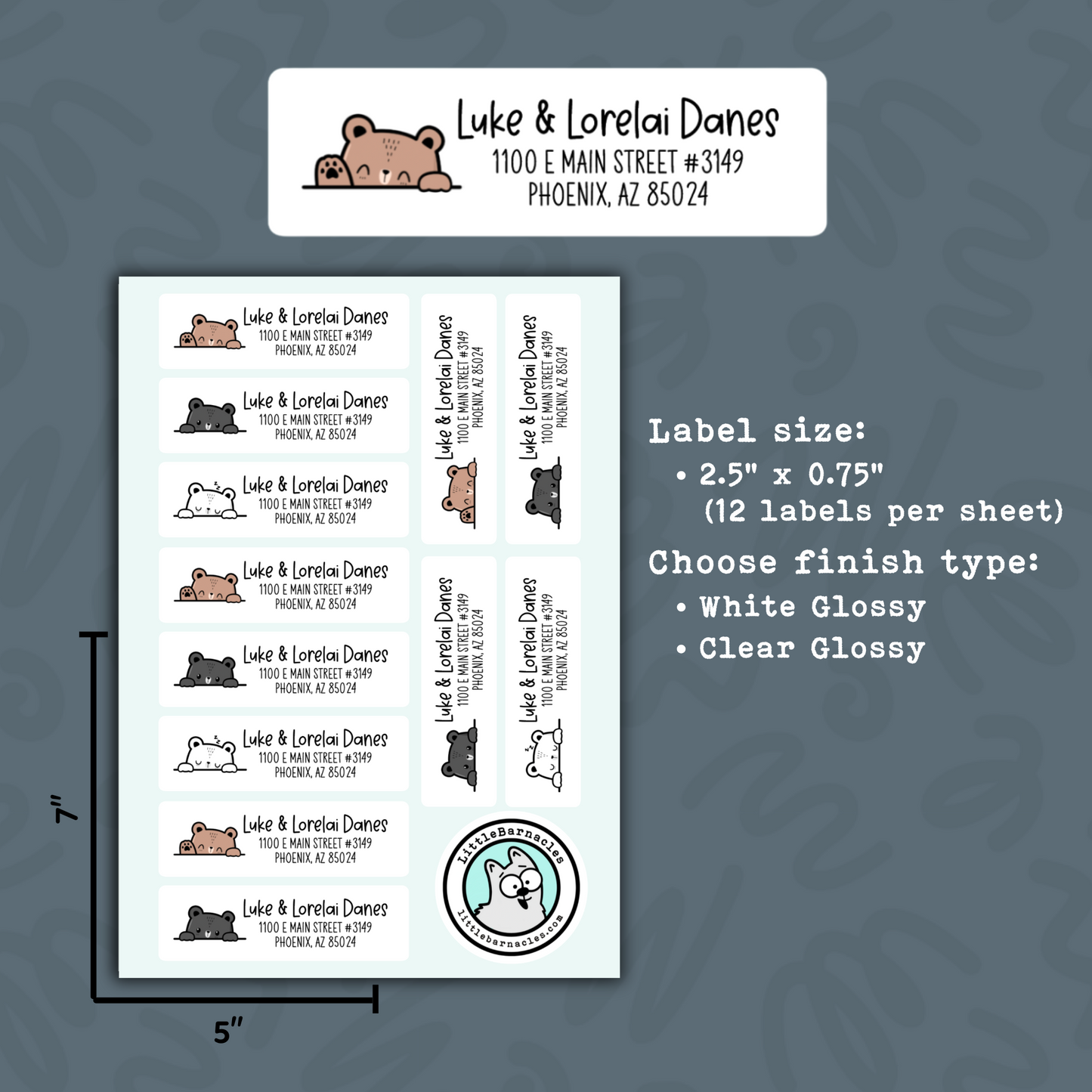 Custom Address Labels Return Address Labels Personalized Mailing Labels Return Address Sticker Customizable Address Labels Cute Bears