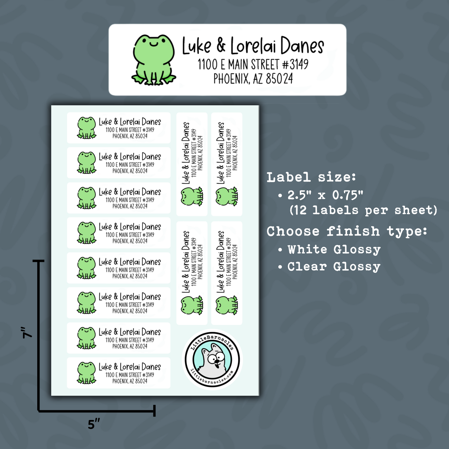 Custom Address Labels, Return Address Labels, Personalized Mailing Labels, Return Address Stickers, Customizable Address Label Frog