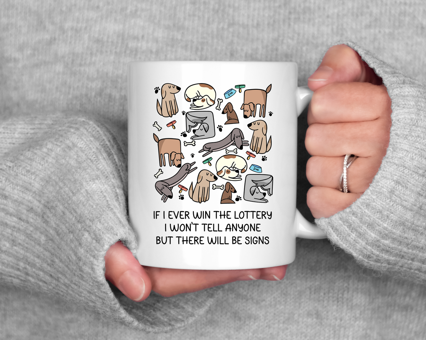 Lottery Dog Mug Funny Dog Coffee Cup Lottery Meme Dog Lovers Mug Dog Mom Gift