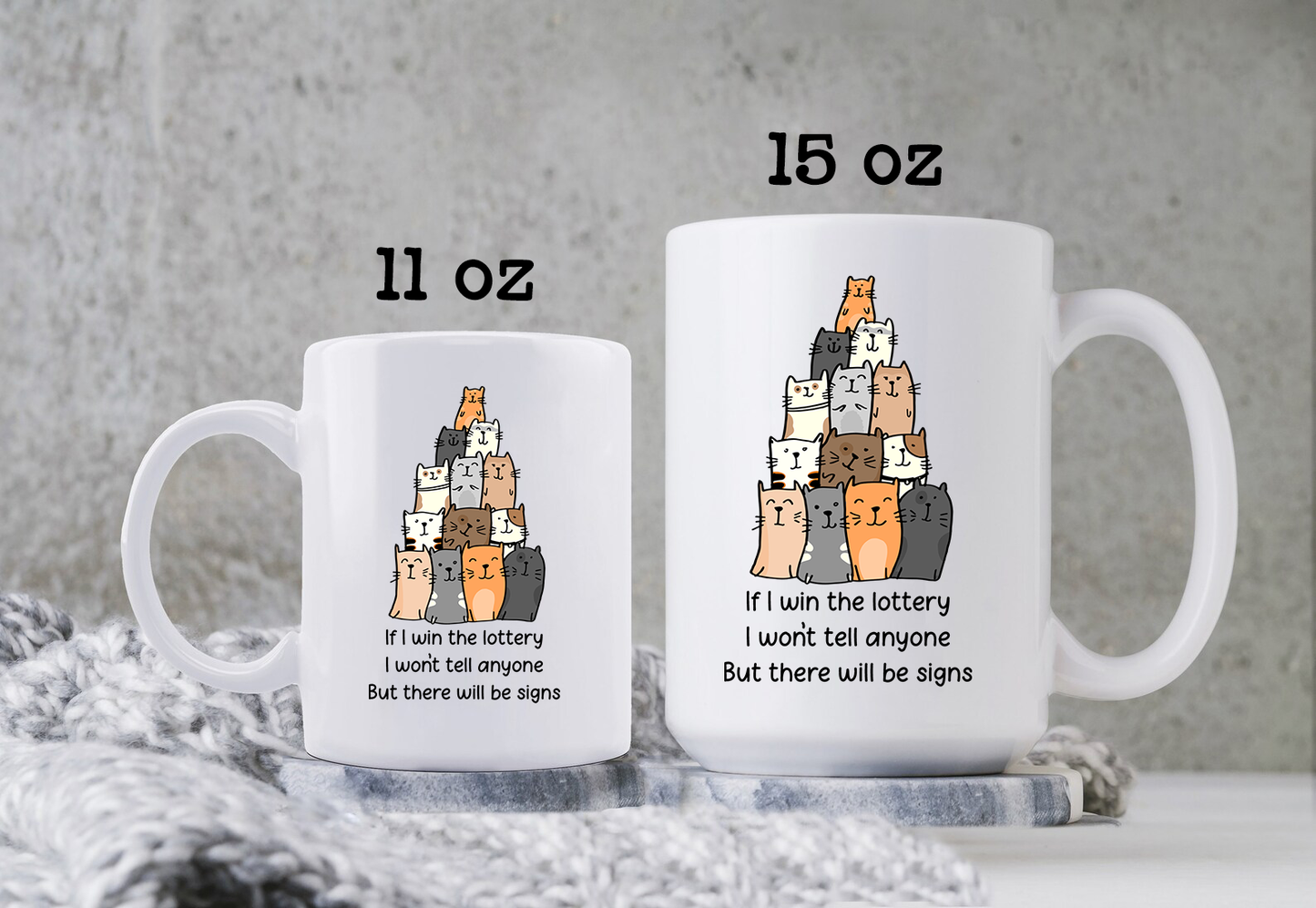 Lottery Cats Mug Funny Cat Coffee Cup Lottery Meme Cat Lovers Mug Cat Mom Gift