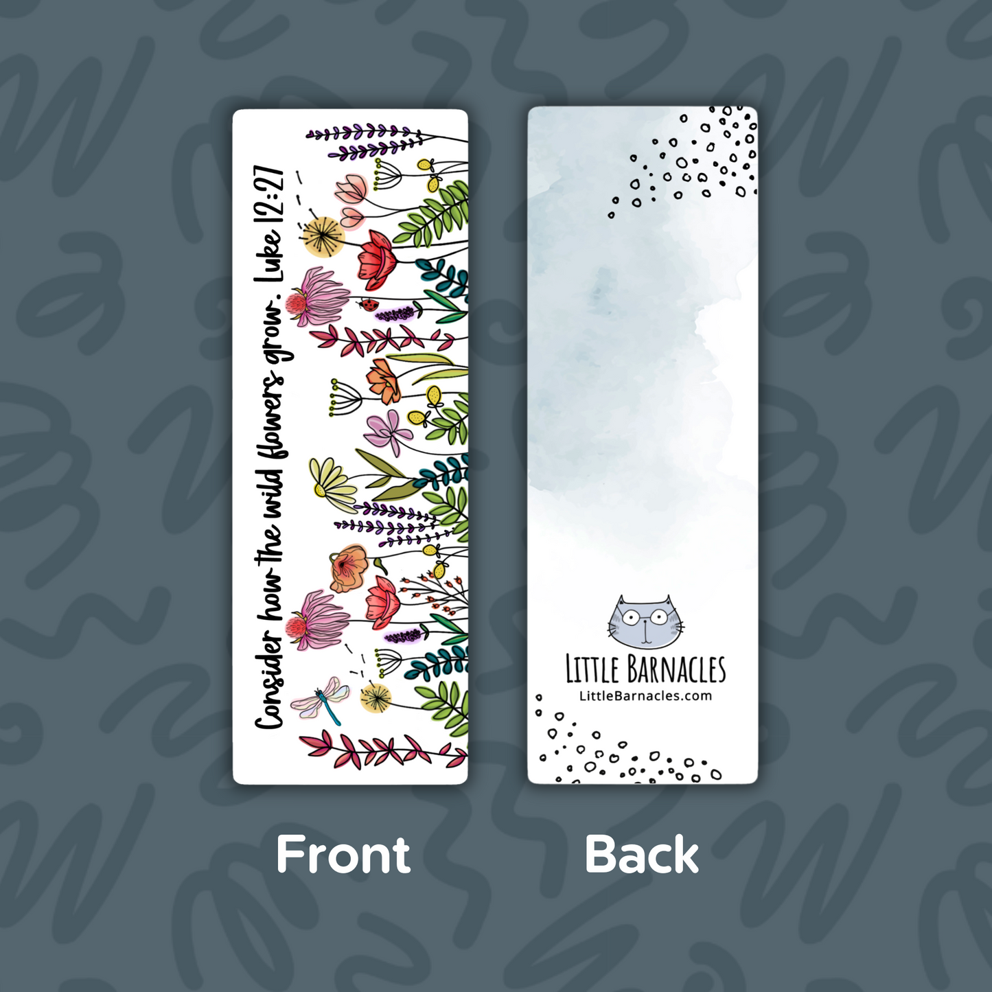 Bible Verse Bookmark Christian Consider How The Wild Flowers Grow Luke 12:27 Jesus Bible Study Planner Gift for Christians Bible Bookmark