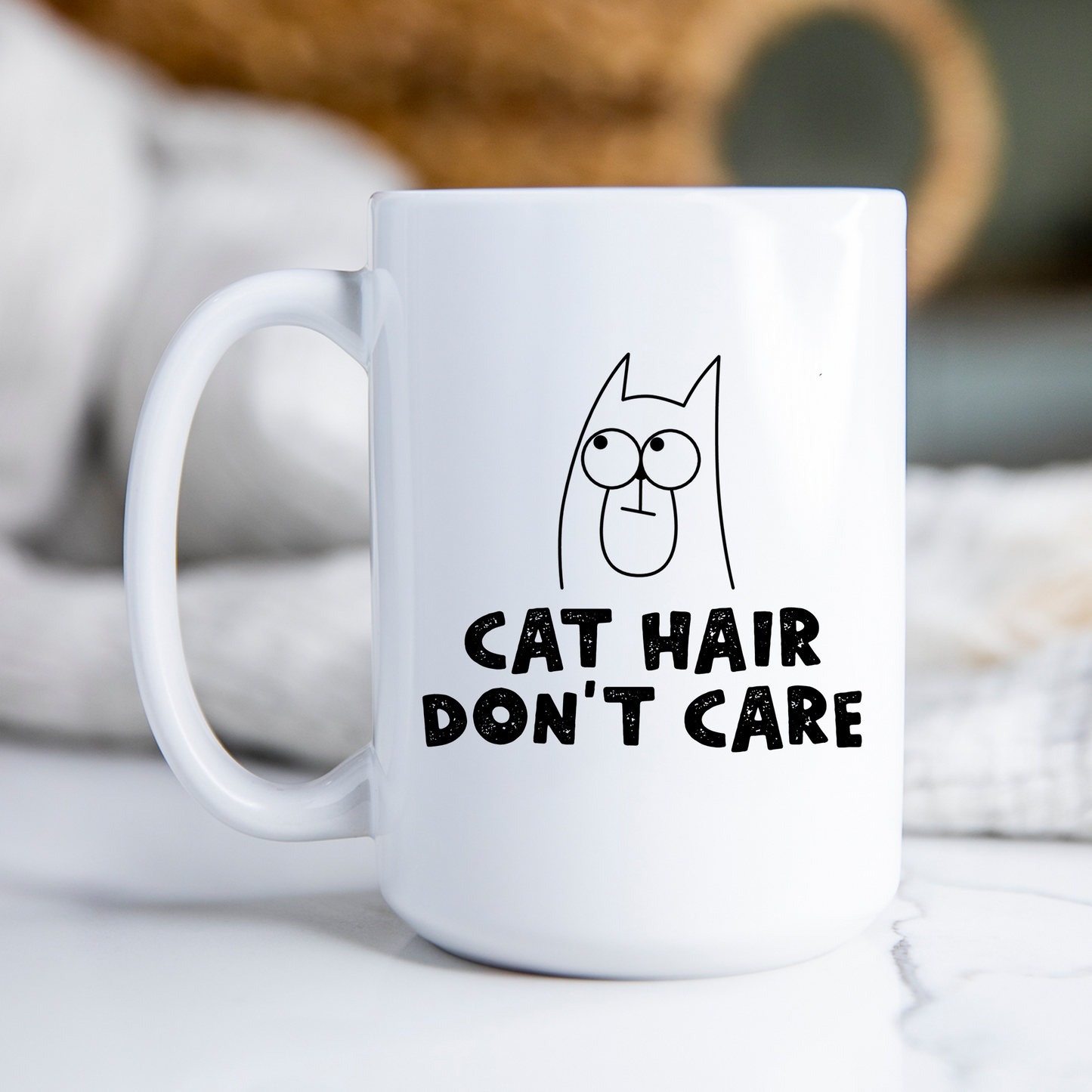 Funny Cat Hair Mug For Cat Lover Cat Coffee Cup