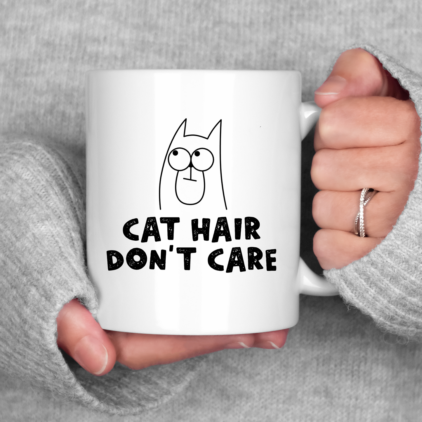 Funny Cat Hair Mug For Cat Lover Cat Coffee Cup
