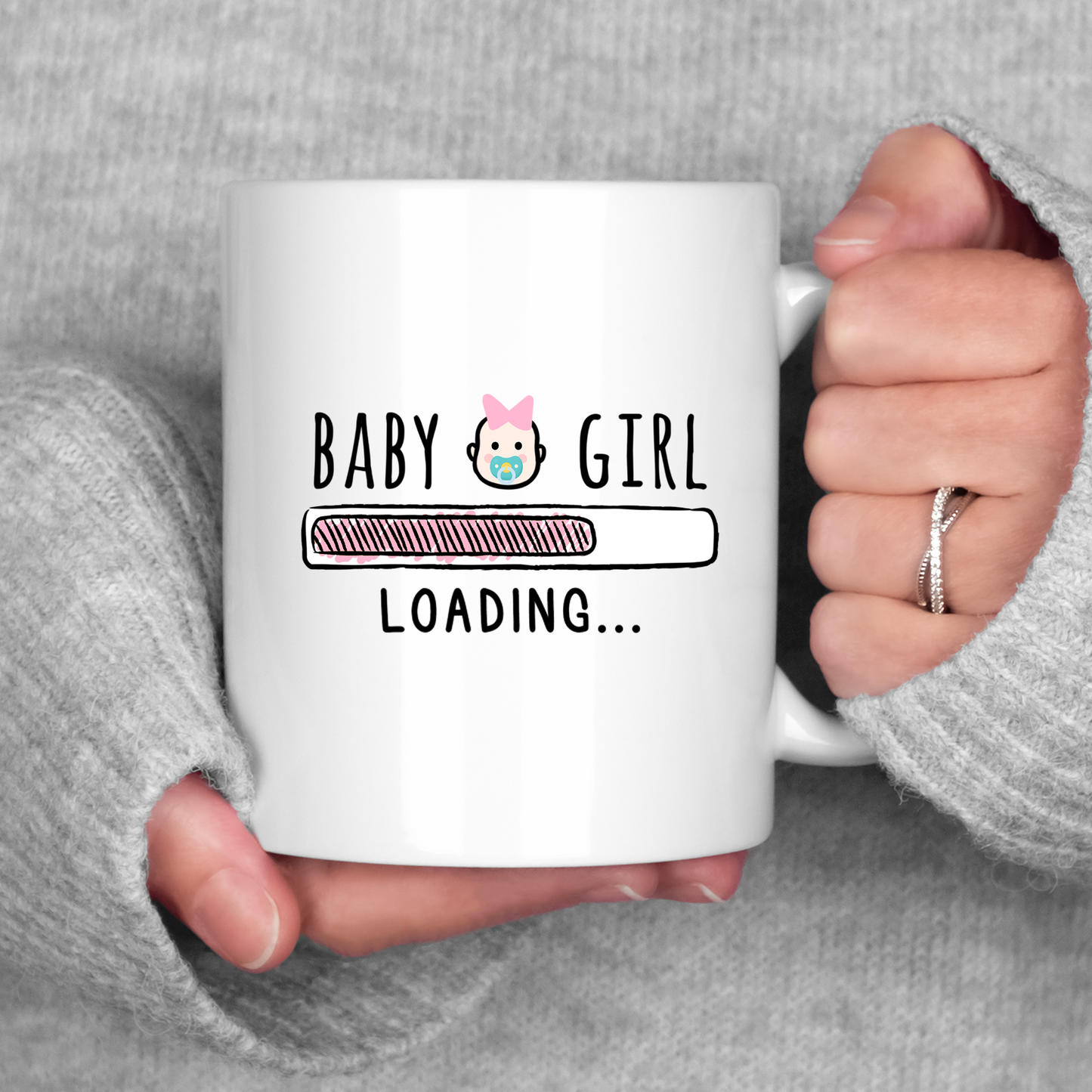 Baby Girl Loading Pregnancy Mug New Mom