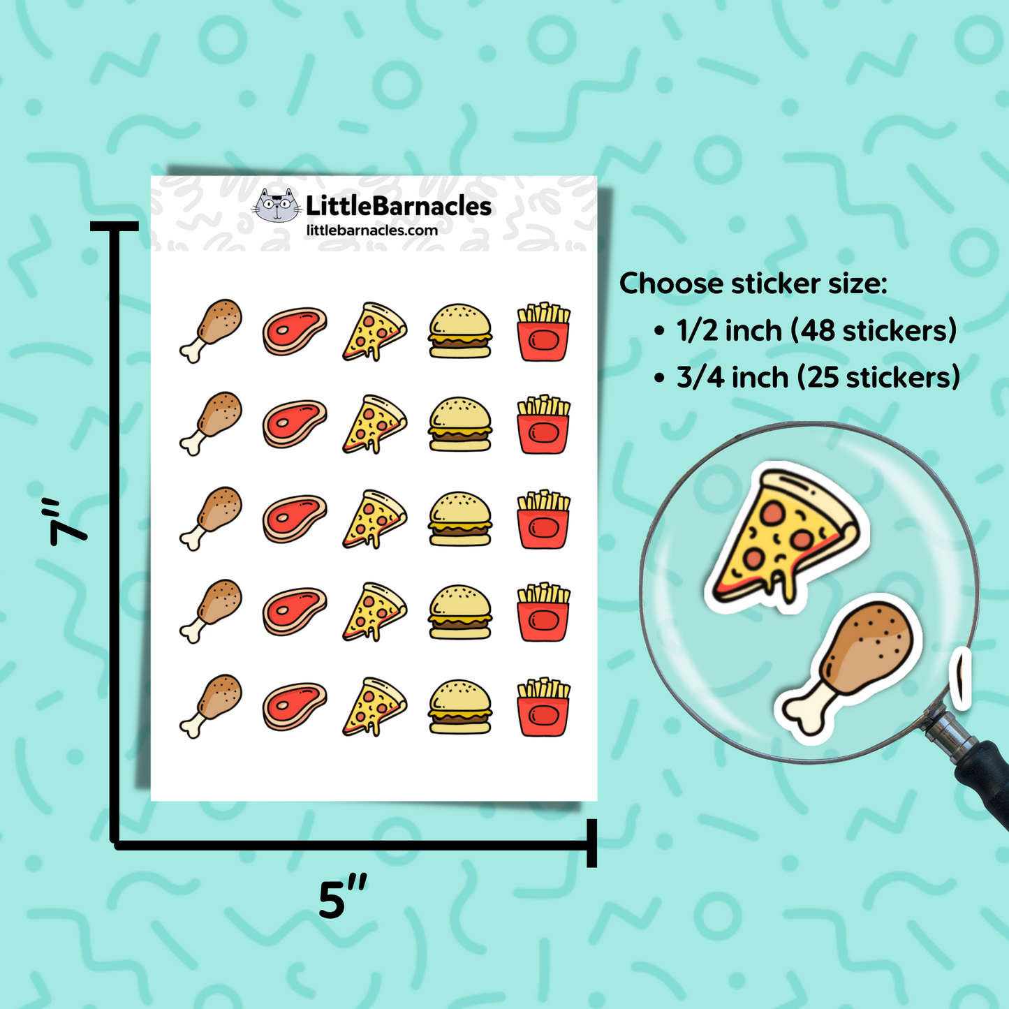 Junk Food Planner Sticker Mini Sticker Food Sticker Diet Sticker Cheat Day Pizza Burger Fries Diet Reminder Calendar Sticker