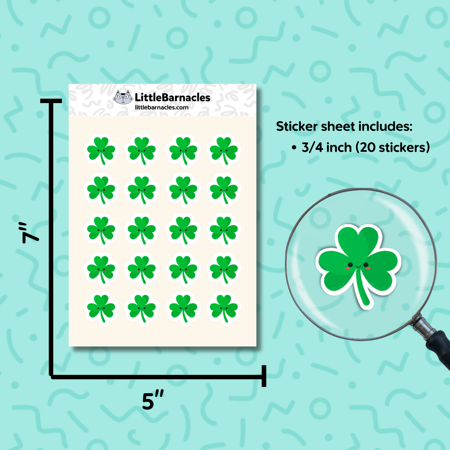 Shamrock Planner Sticker Mini Sticker St. Patrick's Day Cute Shamrock Sticker Irish Sticker St. Patty's Day Reminder Calendar Sticker