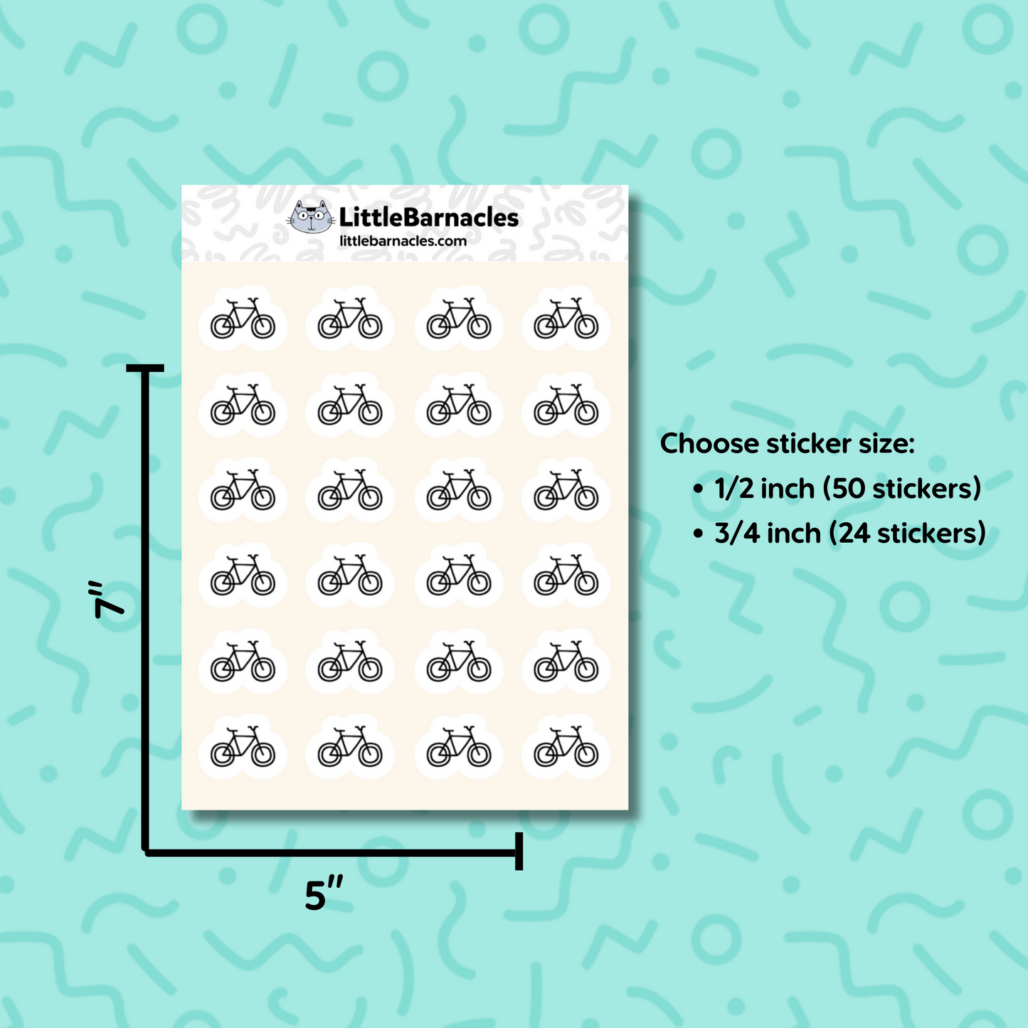 Bike Planner Stickers Sport Sticker Bicycle Sticker Cycling Sticker for Cyclists Workout Tracker Mini Stickers for Journal or Calendar