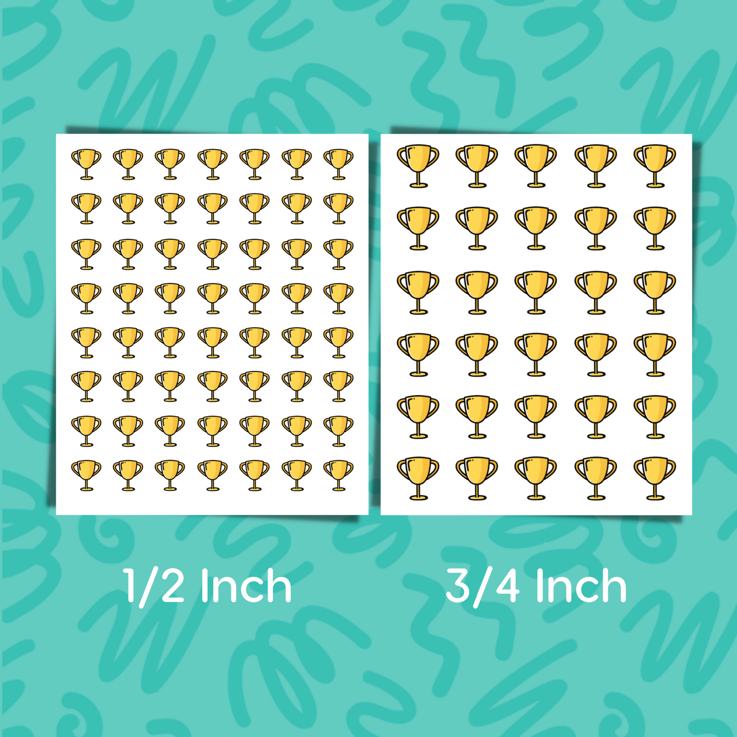 Trophy Sticker Sport Sticker Award Sticker Competition Reminder Sporing Event Sticker for Planner Sticker for Journal or Calendar