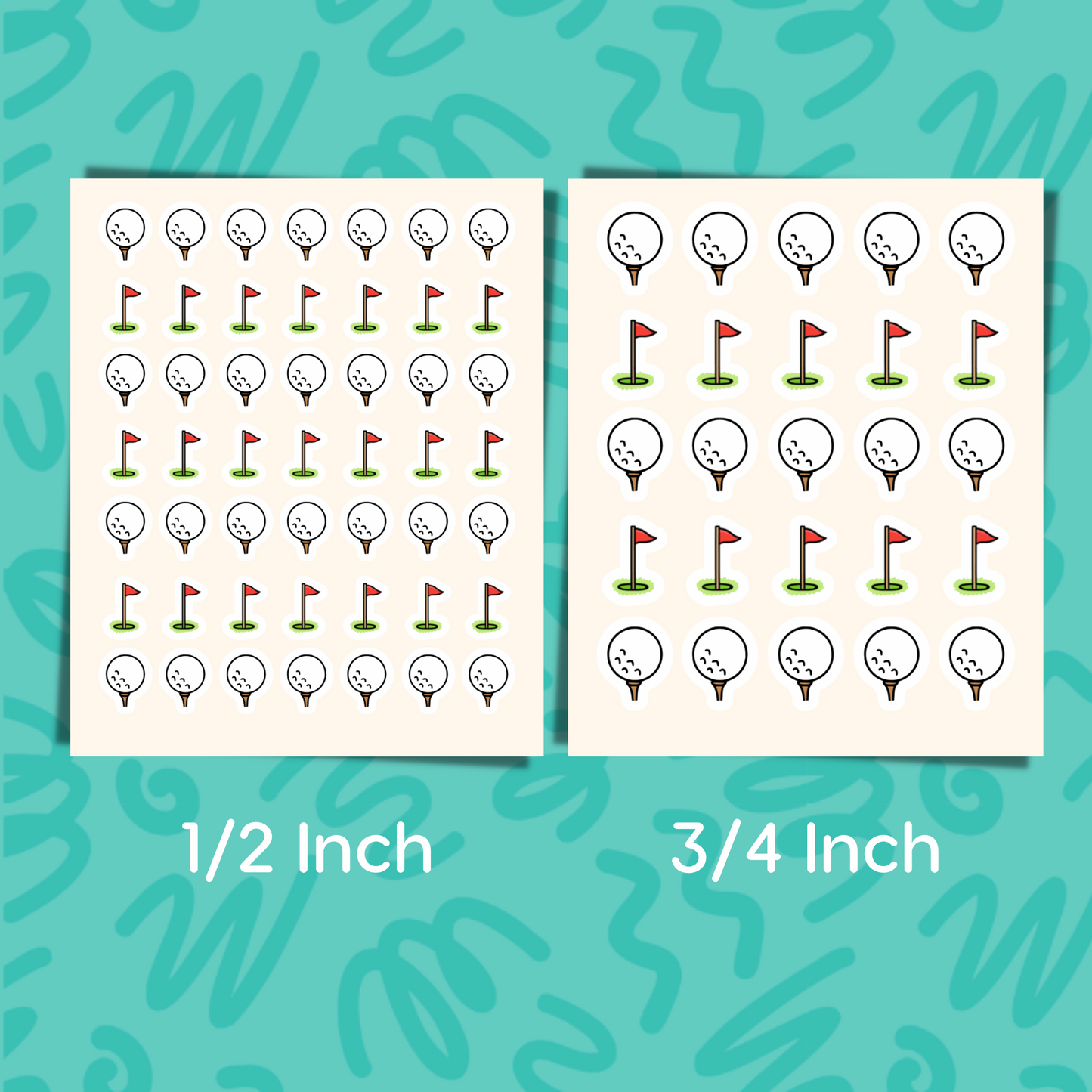 Golf Planner Stickers Sport Sticker Golfing Sticker Golf Ball Sticker for Golfer Planner and Calendar