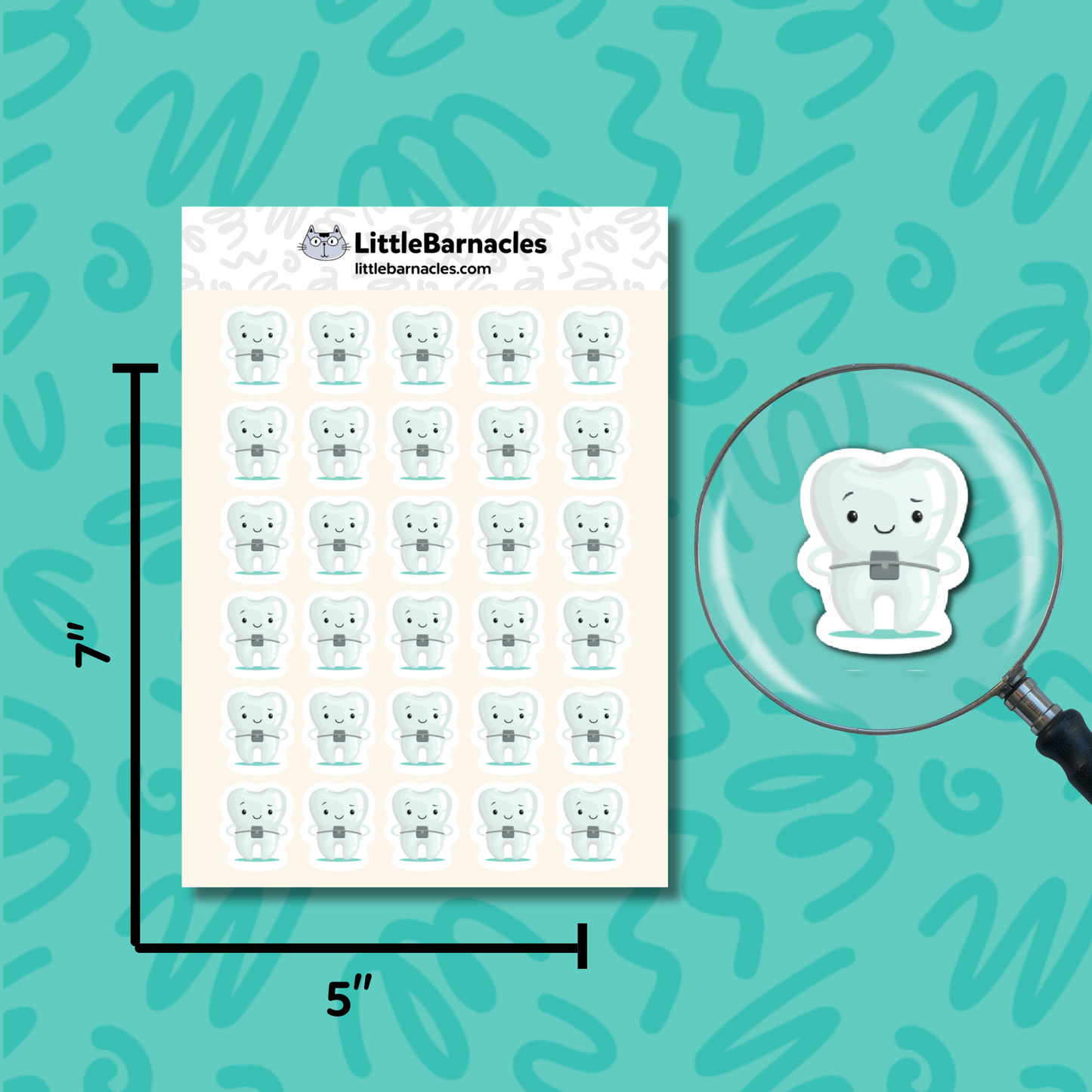 Orthodontist Planner Sticker Dental Health Dentist Appointment Reminder Label Calendar