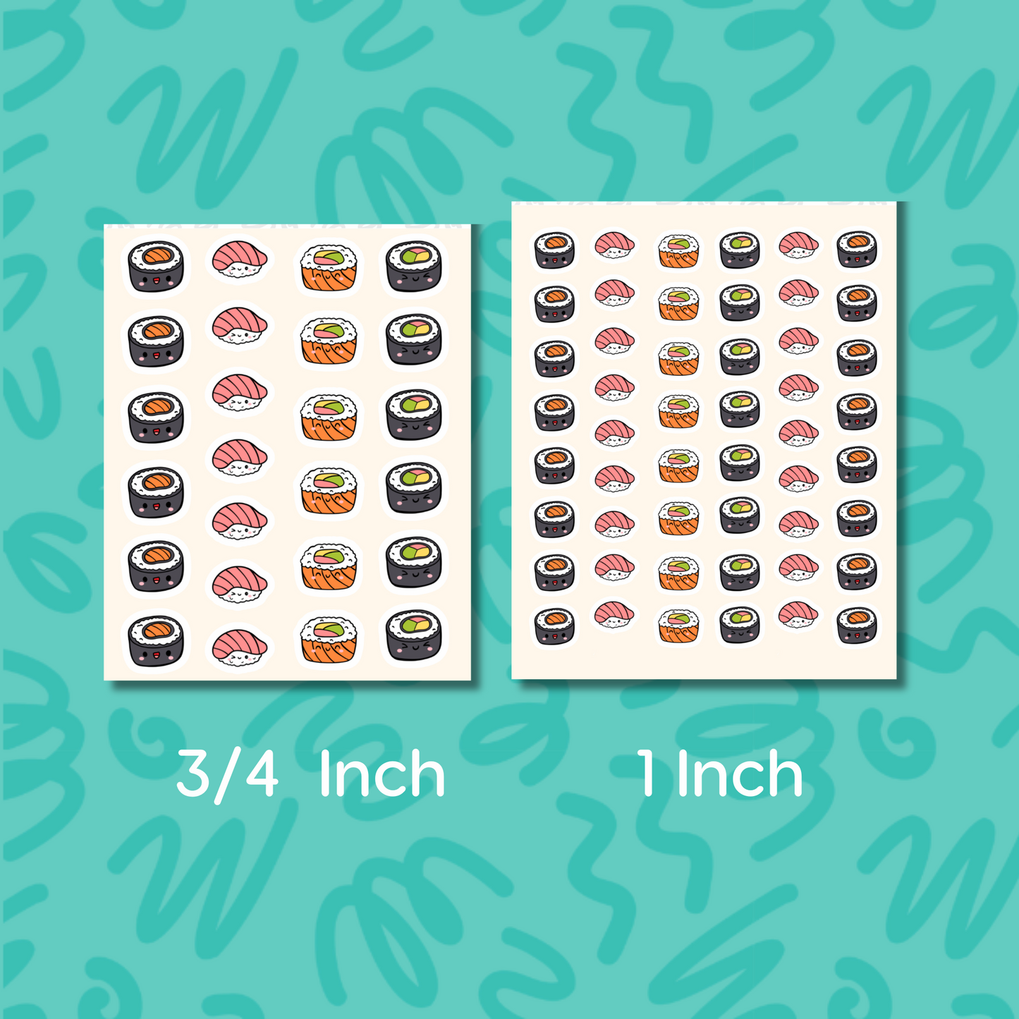 Sushi Planner Sticker Sushi Night Reminder Sticker Sushi Date Label Seafood Sticker Cute Sushi Food and Drink Stickers for Calendar