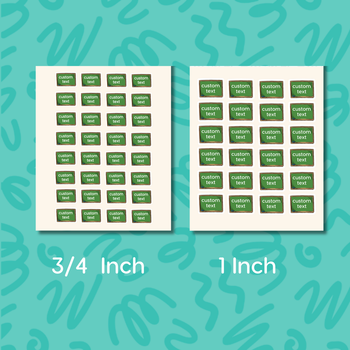 Customizable Chalkboard Planner Sticker School Calendar Daycare Label