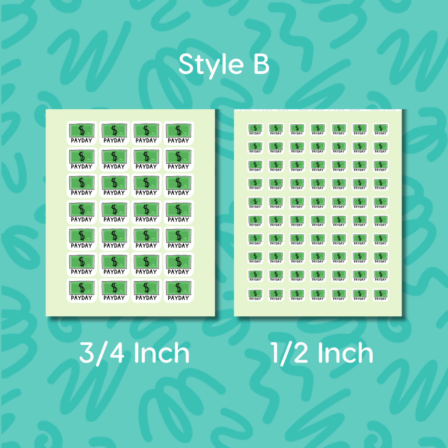 Payday Planner Sticker Paycheck Reminder Label Calendar