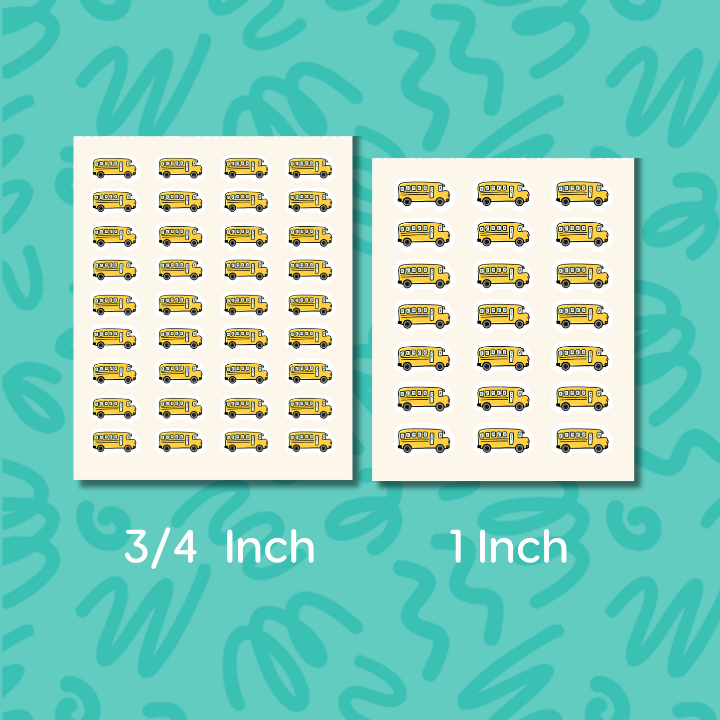 School Bus Planner Sticker Bus Label Sticker School Pickup Reminder School Event Label for Parents Calendar Sticker Teacher Gift