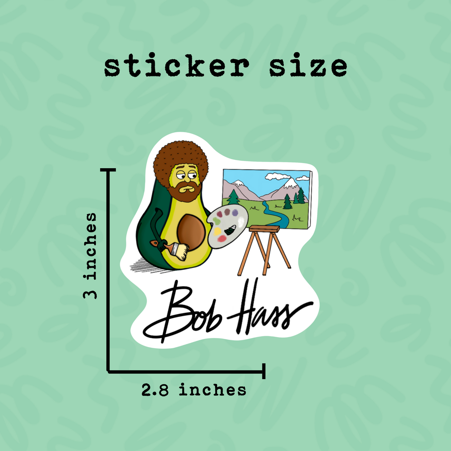 Cartoon Avocado Sticker