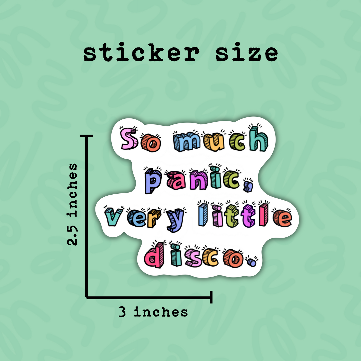 Funny Anxiety Panic Sticker Mental Health