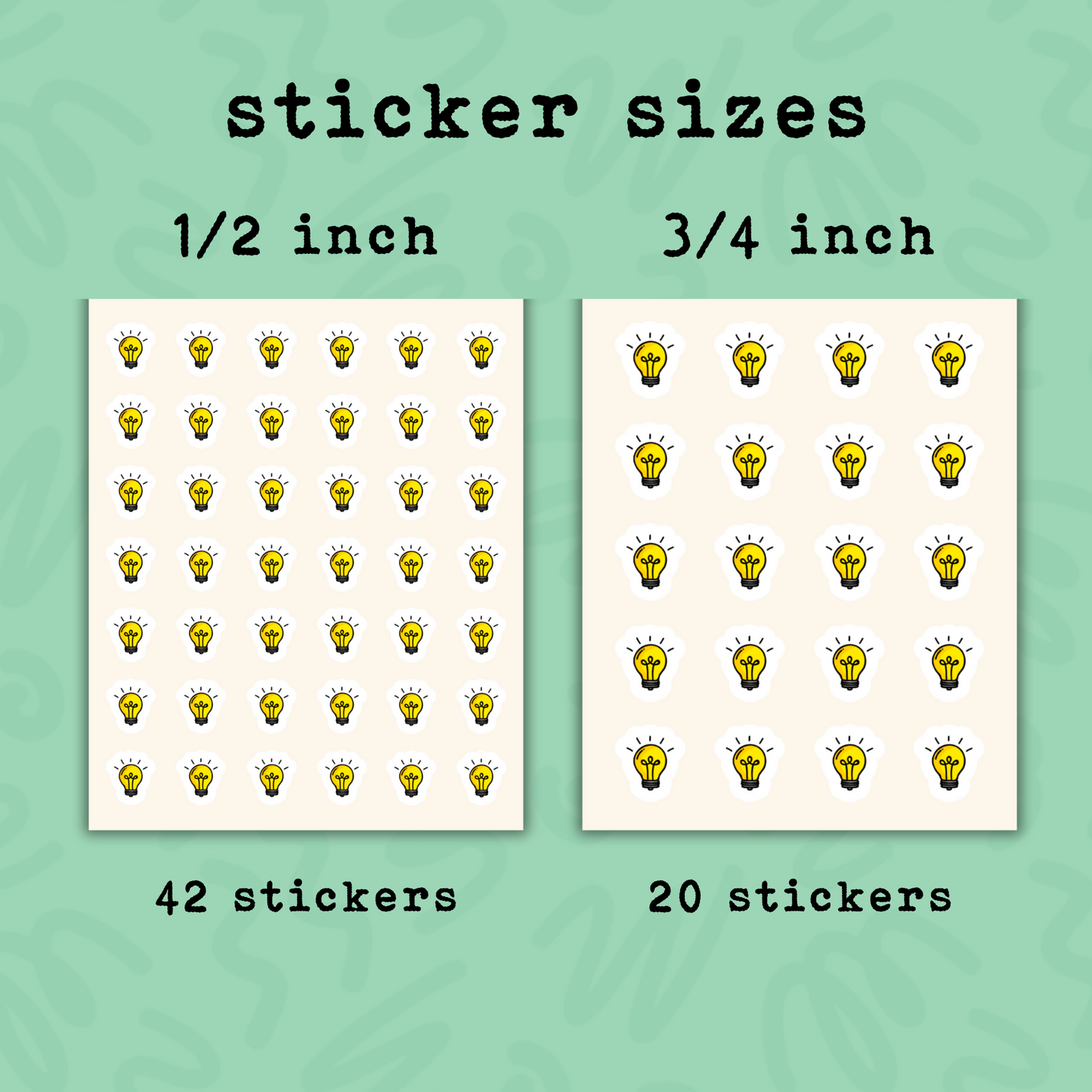 Light Bulb Planner Sticker Meeting Reminder Brainstorming Sticker Work Idea Sticker Light Bulb Icon Calendar Sticker Mini 1/2 Inch Sticker
