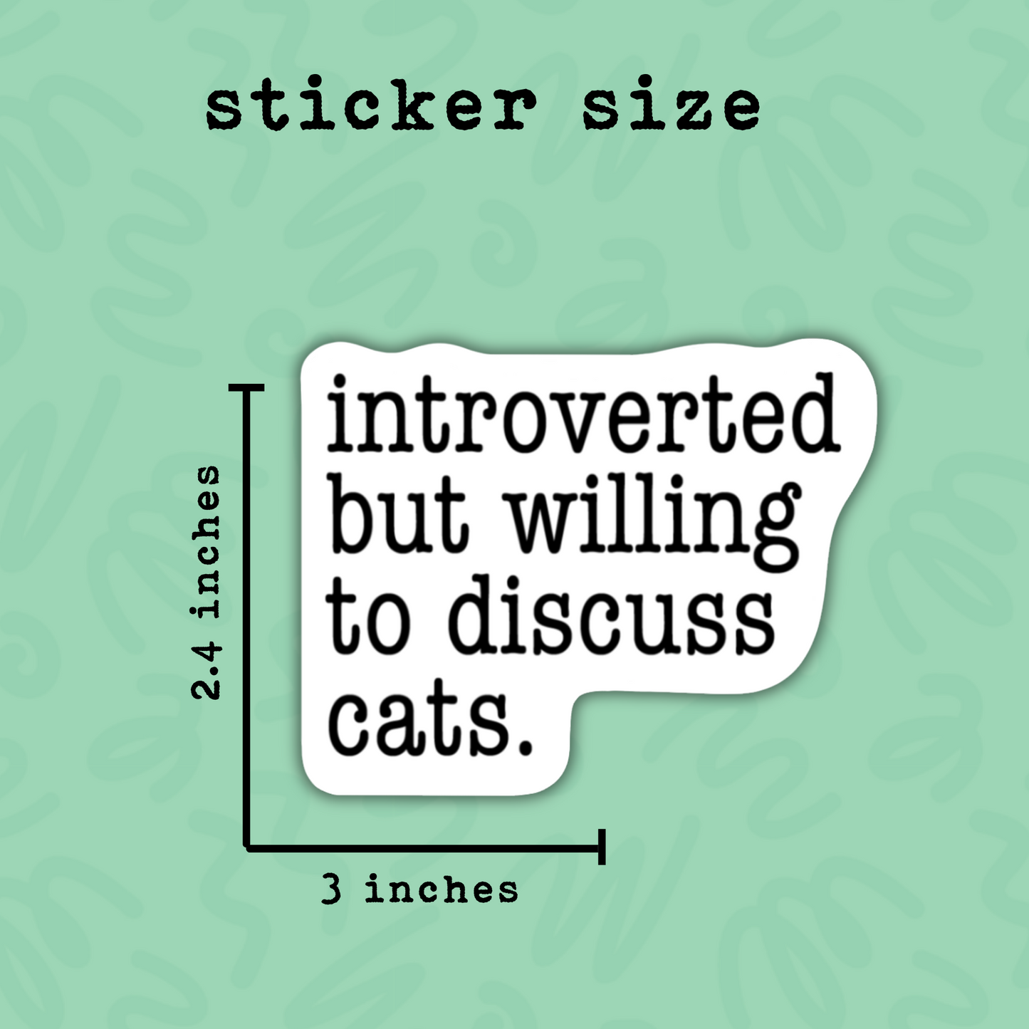 Introvert Sticker Funny Dog Sticker Cat Person