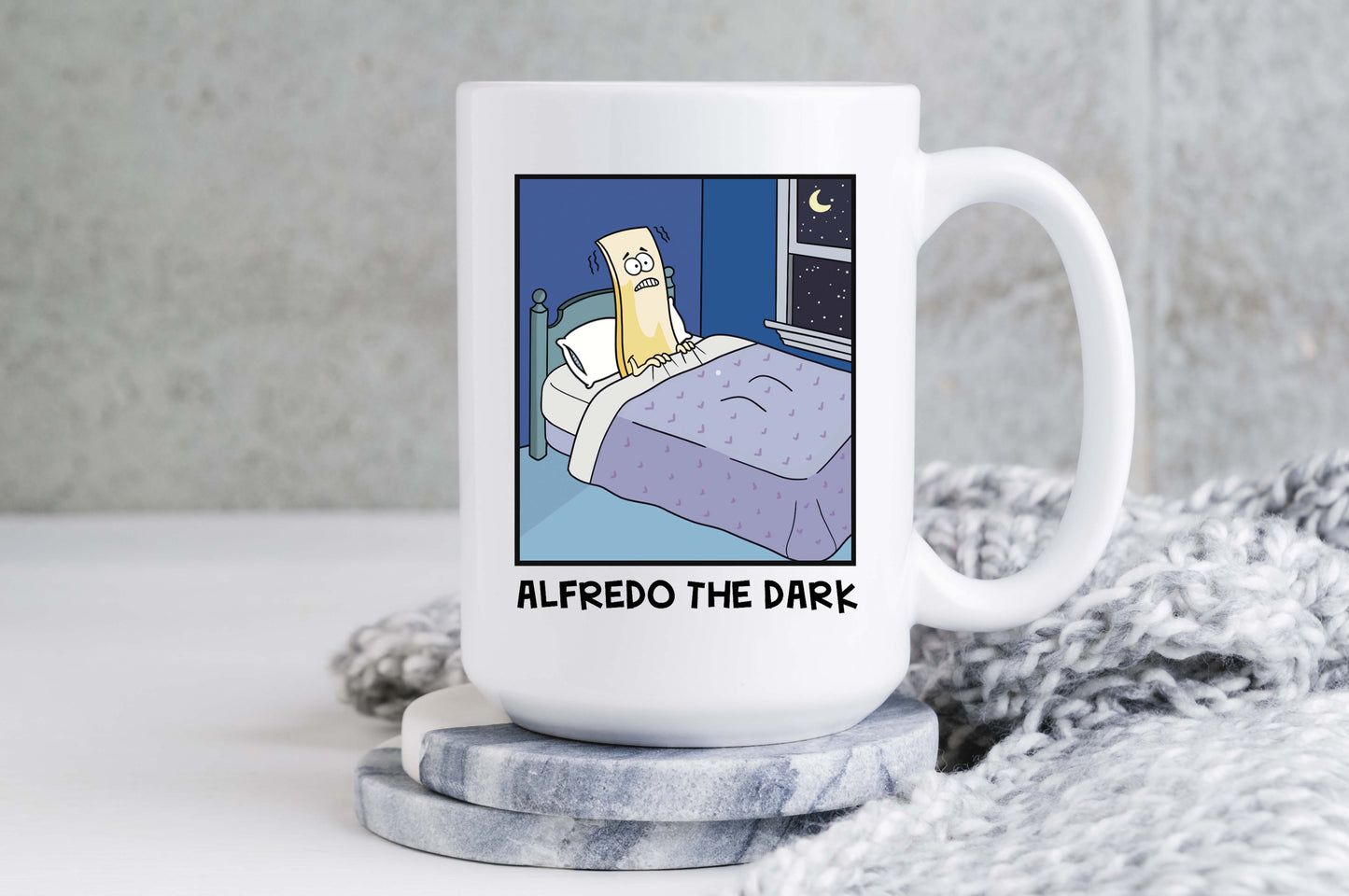 Alfredo The Dark Comic Mug Cartoon Pasta Mug