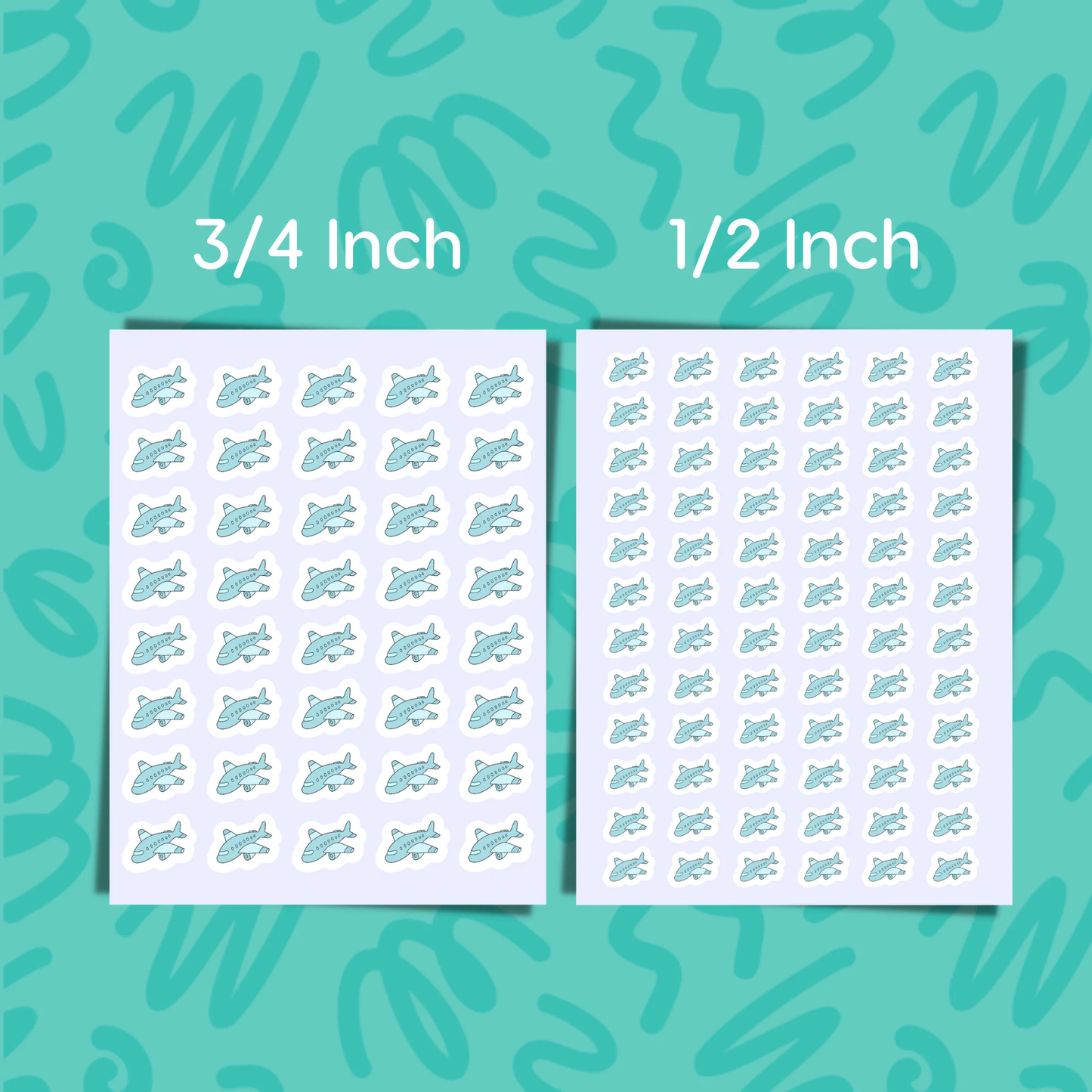 Airplane Travel Planner Sticker Flight Reminder Sticker Vacation Plane Icon Calendar Sticker Mini Stickers