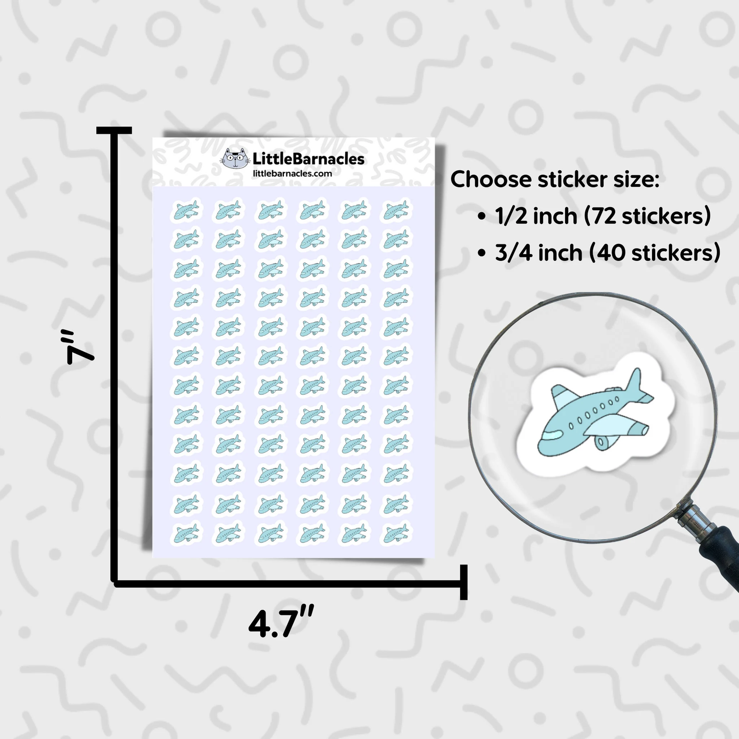 Airplane Travel Planner Sticker Flight Reminder Sticker Vacation Plane Icon Calendar Sticker Mini Stickers