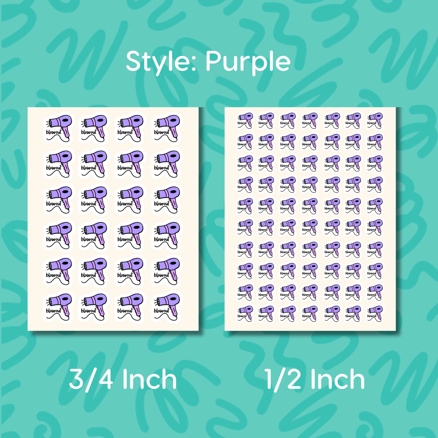 Blowout Planner Sticker Hair Appointment Reminder Sticker Mini Sticker Hair Day Icon Sticker for Calendar