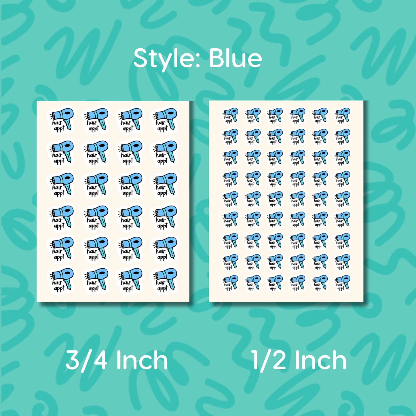 Hair Appointment Planner Sticker Hair Appt tReminder Sticker Mini Sticker Haircut Hair Day Icon Sticker for Calendar