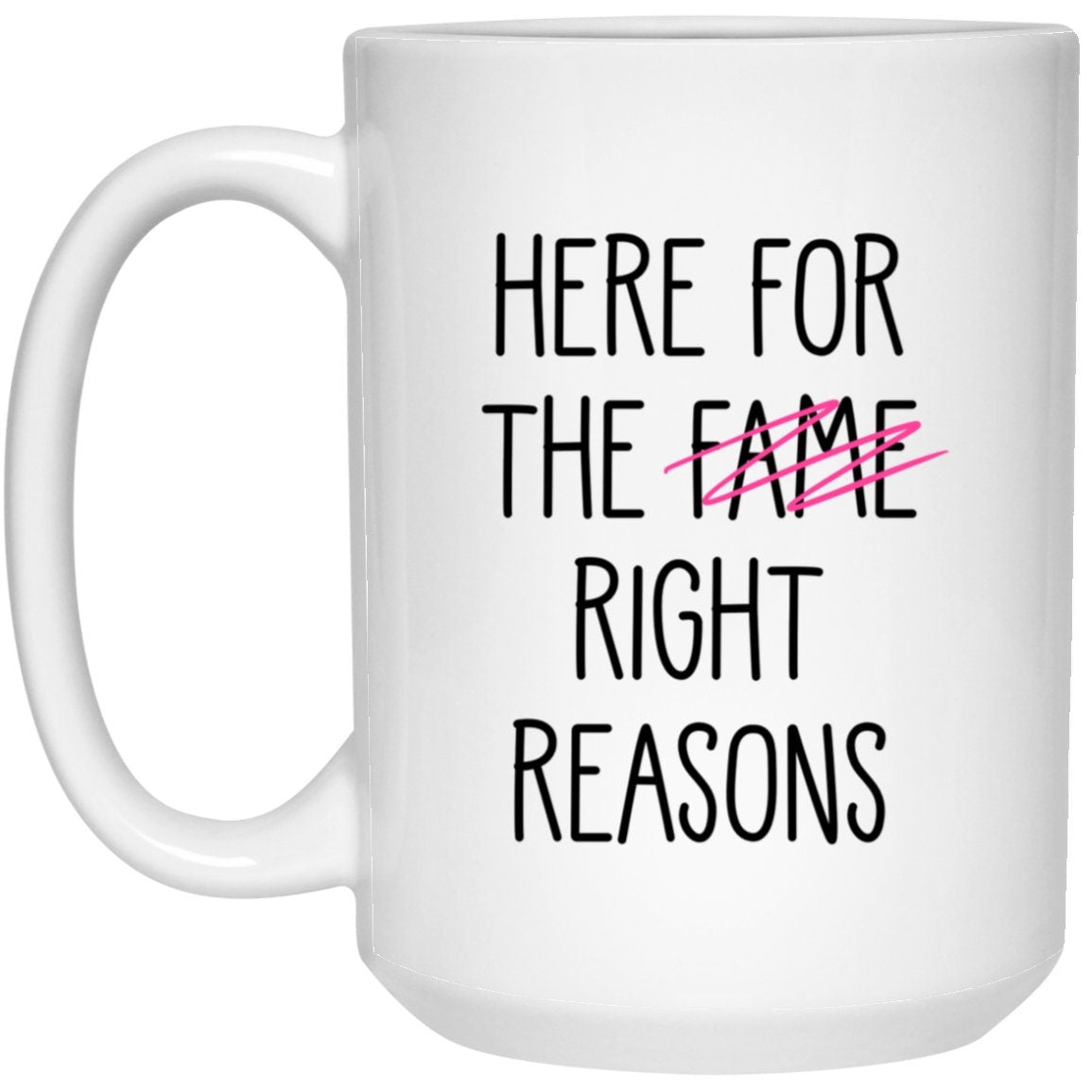 Here For The Right Reasons Mug The Bachelor Coffee Cup - Here for fame
