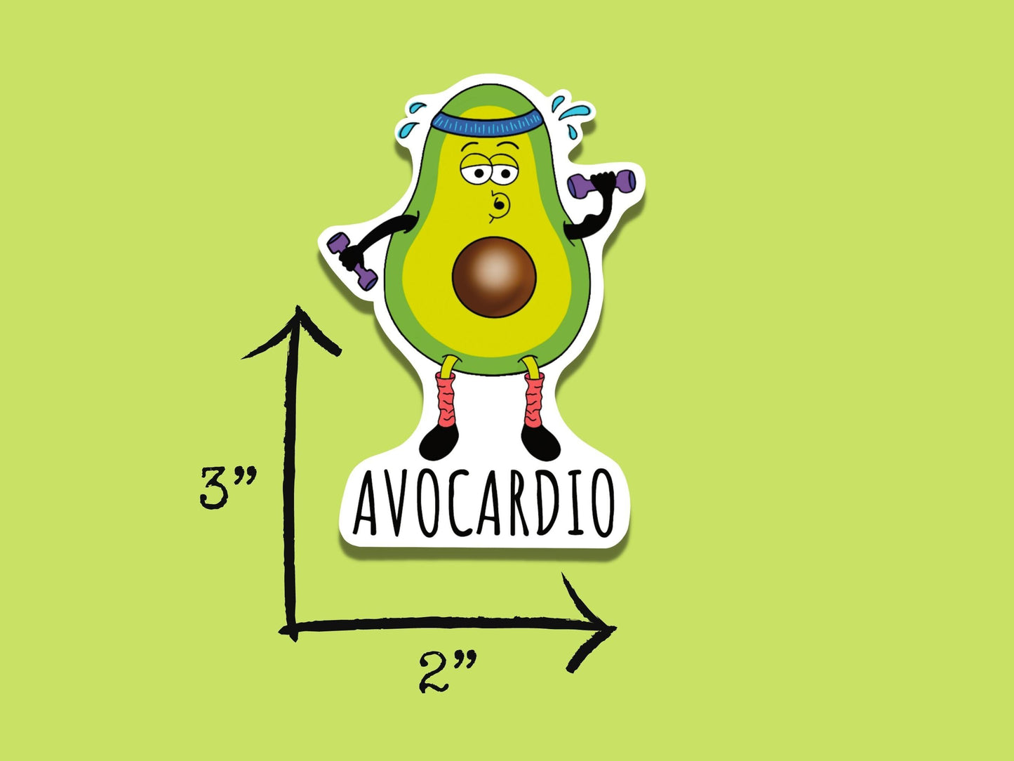 Avocardio Sticker 90s Cartoon