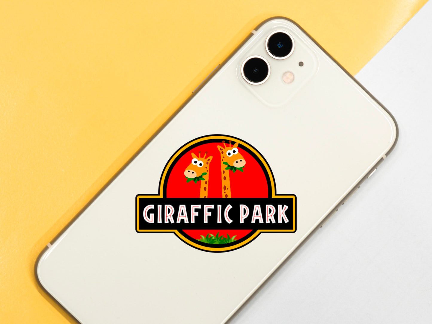 Giraffic Park Sticker Jurassic Park Movie Sticker