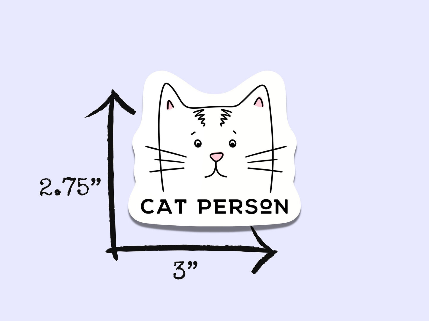 Cat Person Sticker For Cat Lover
