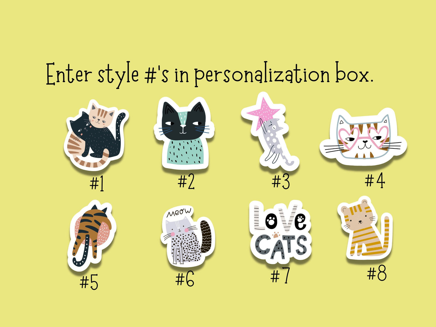 Mini Cat Stickers Cat Lover Tiny Kitty Sticker